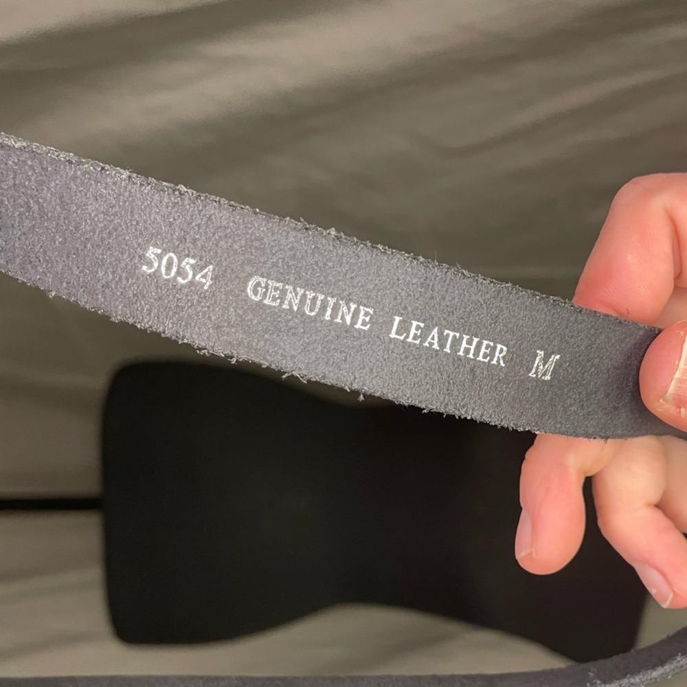 NWT MW Leather Black Belt with Silver Tone Buckles - Picture 8 of 10